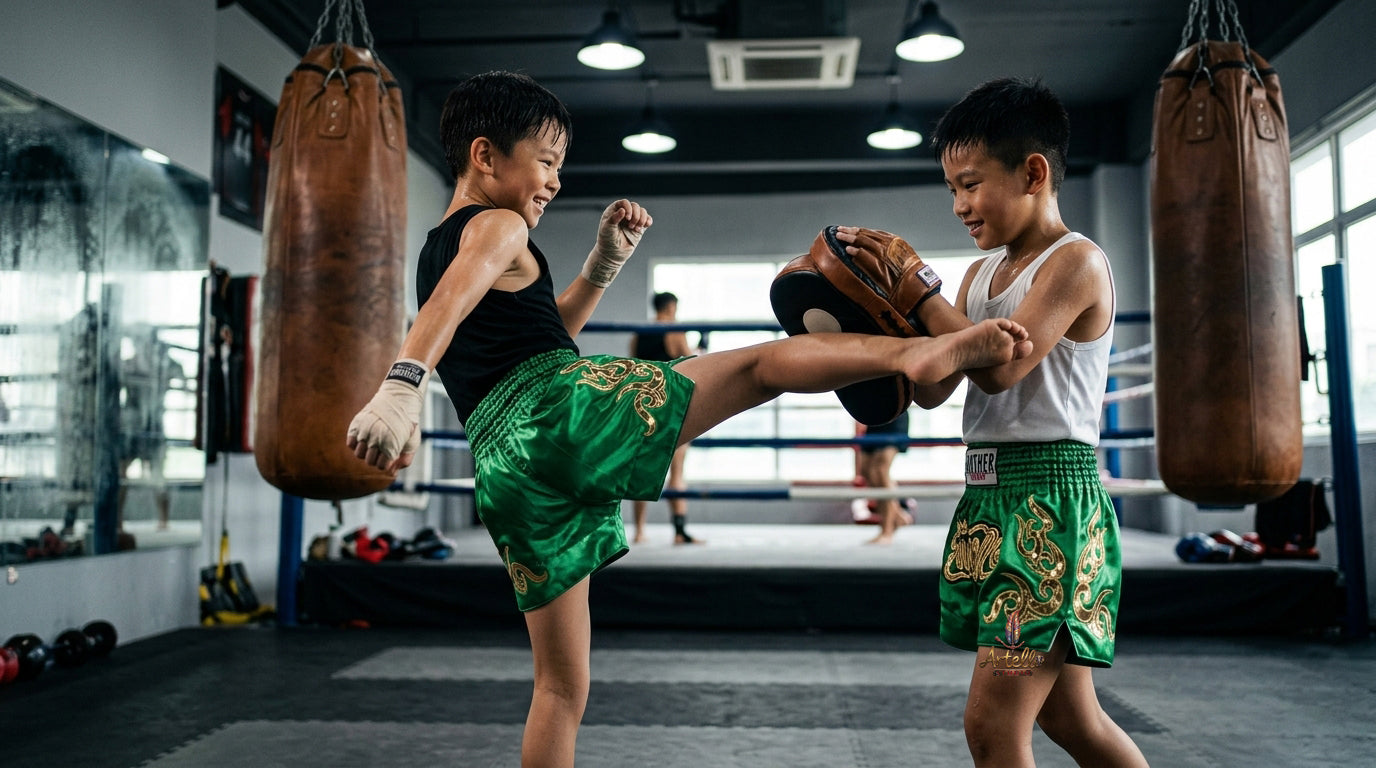 🥊 Muay Thai Shorts Kickboxing MMA Fight Shorts for Men Women Kids – Thai Boxing Training Gear, Breathable Quick Dry Martial Arts Combat Shorts