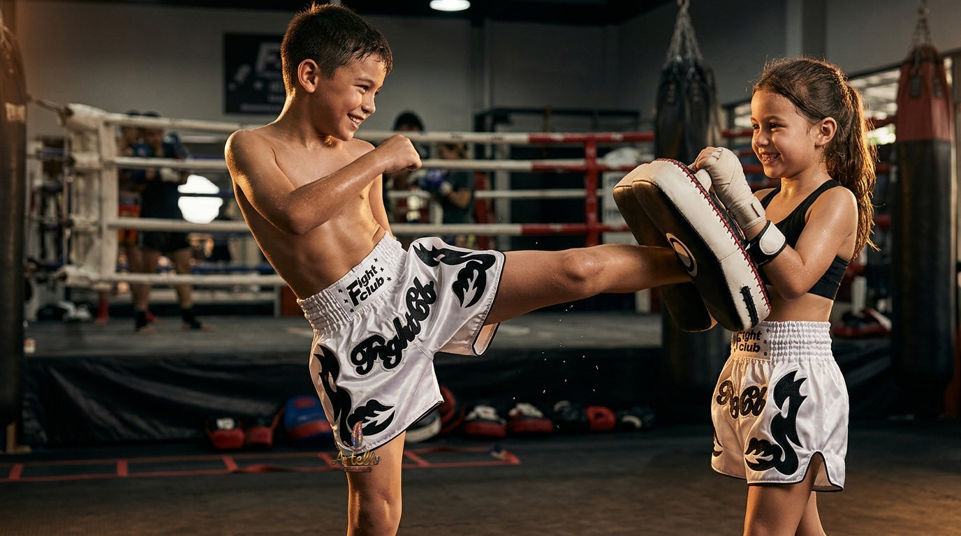 🥊 Muay Thai Shorts Kickboxing MMA Fight Shorts for Men Women Kids – Thai Boxing Training Gear, Breathable Quick Dry Martial Arts Combat Shorts