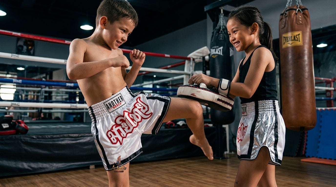 🥊 Muay Thai Shorts Kickboxing MMA Fight Shorts for Men Women Kids – Thai Boxing Training Gear, Breathable Quick Dry Martial Arts Combat Shorts