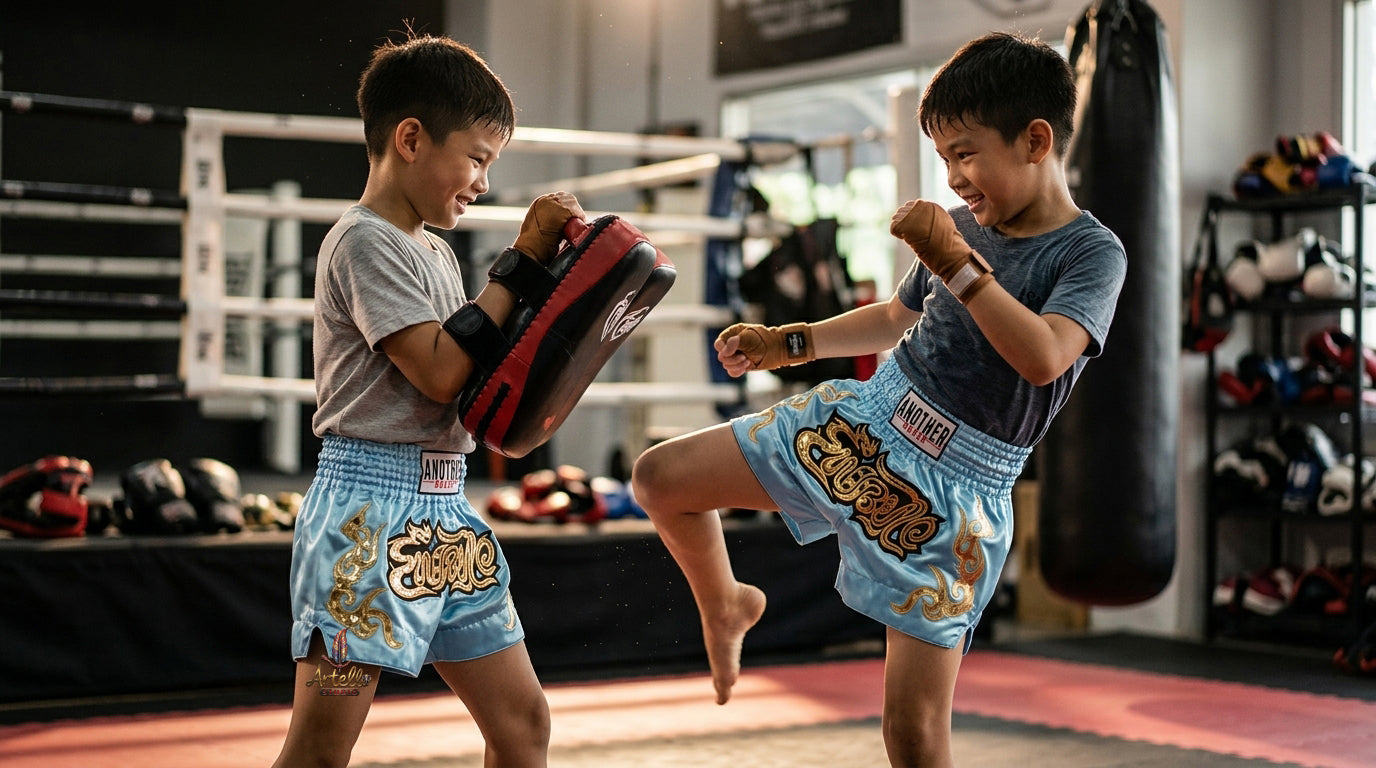 🥊 Muay Thai Shorts Kickboxing MMA Fight Shorts for Men Women Kids – Thai Boxing Training Gear, Breathable Quick Dry Martial Arts Combat Shorts