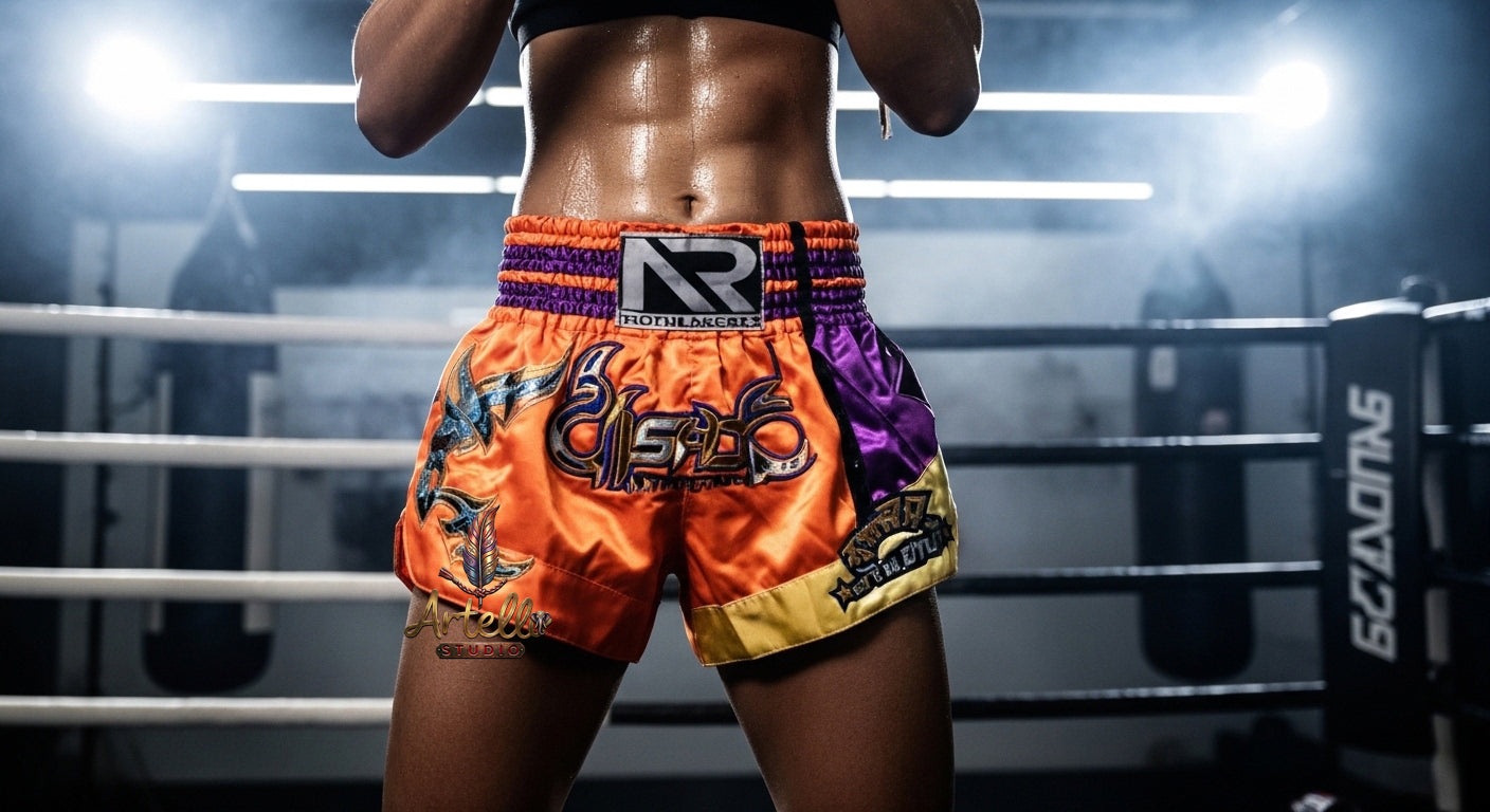 🥊 Muay Thai Shorts Kickboxing MMA Fight Shorts for Men Women Kids – Thai Boxing Training Gear, Breathable Quick Dry Martial Arts Combat Shorts