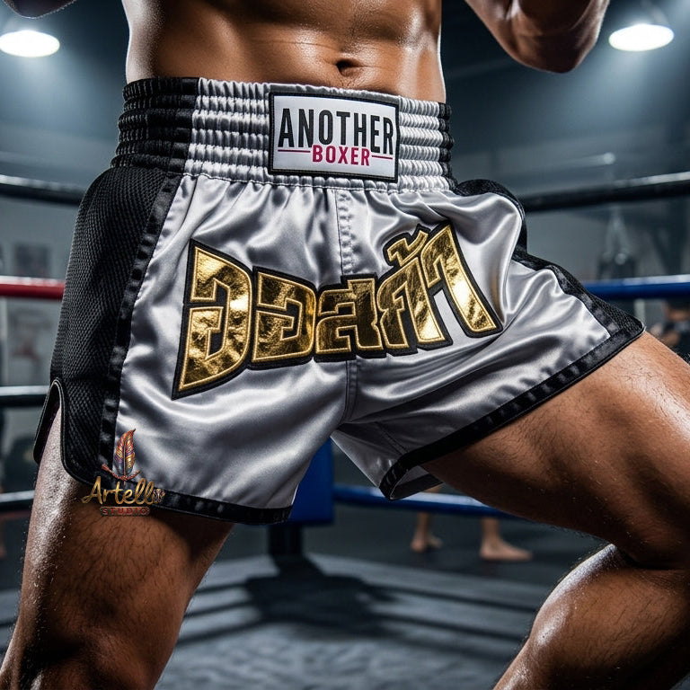 🥊 Muay Thai Shorts Kickboxing MMA Fight Shorts for Men Women Kids – Thai Boxing Training Gear, Breathable Quick Dry Martial Arts Combat Shorts