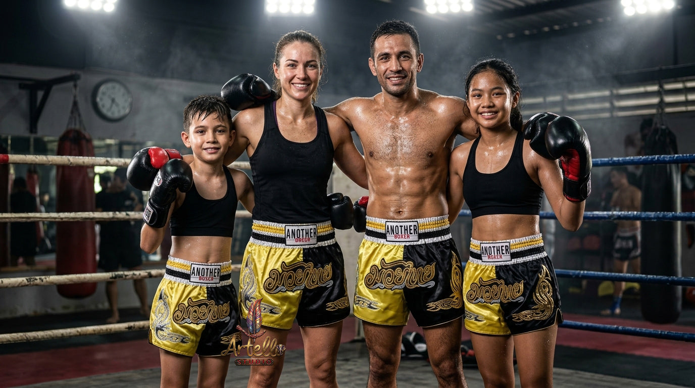 🥊 Muay Thai Shorts Kickboxing MMA Fight Shorts for Men Women Kids – Thai Boxing Training Gear, Breathable Quick Dry Martial Arts Combat Shorts