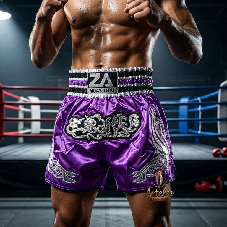🥊 Muay Thai Shorts Kickboxing MMA Fight Shorts for Men Women Kids – Thai Boxing Training Gear, Breathable Quick Dry Martial Arts Combat Shorts