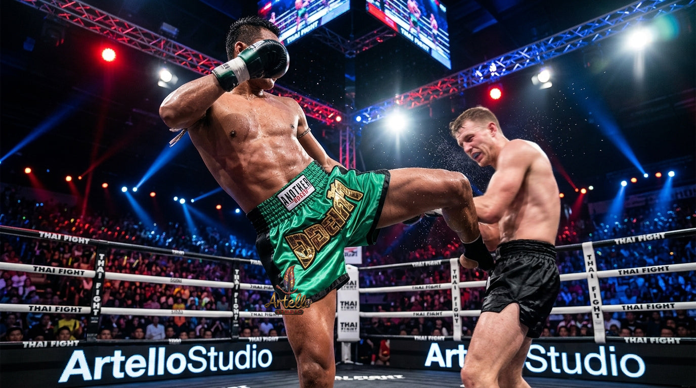 🥊 Muay Thai Shorts Kickboxing MMA Fight Shorts for Men Women Kids – Thai Boxing Training Gear, Breathable Quick Dry Martial Arts Combat Shorts