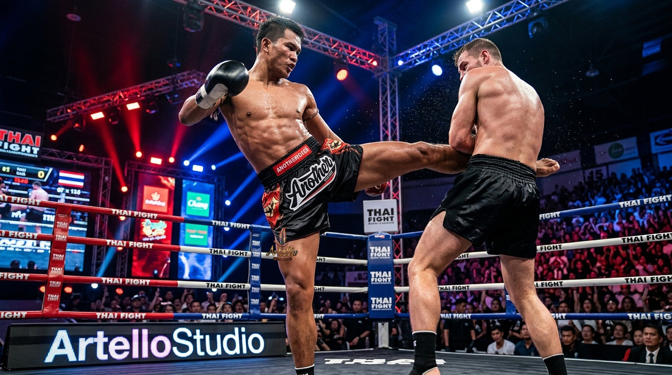 🥊 Muay Thai Shorts Kickboxing MMA Fight Shorts for Men Women Kids – Thai Boxing Training Gear, Breathable Quick Dry Martial Arts Combat Shorts