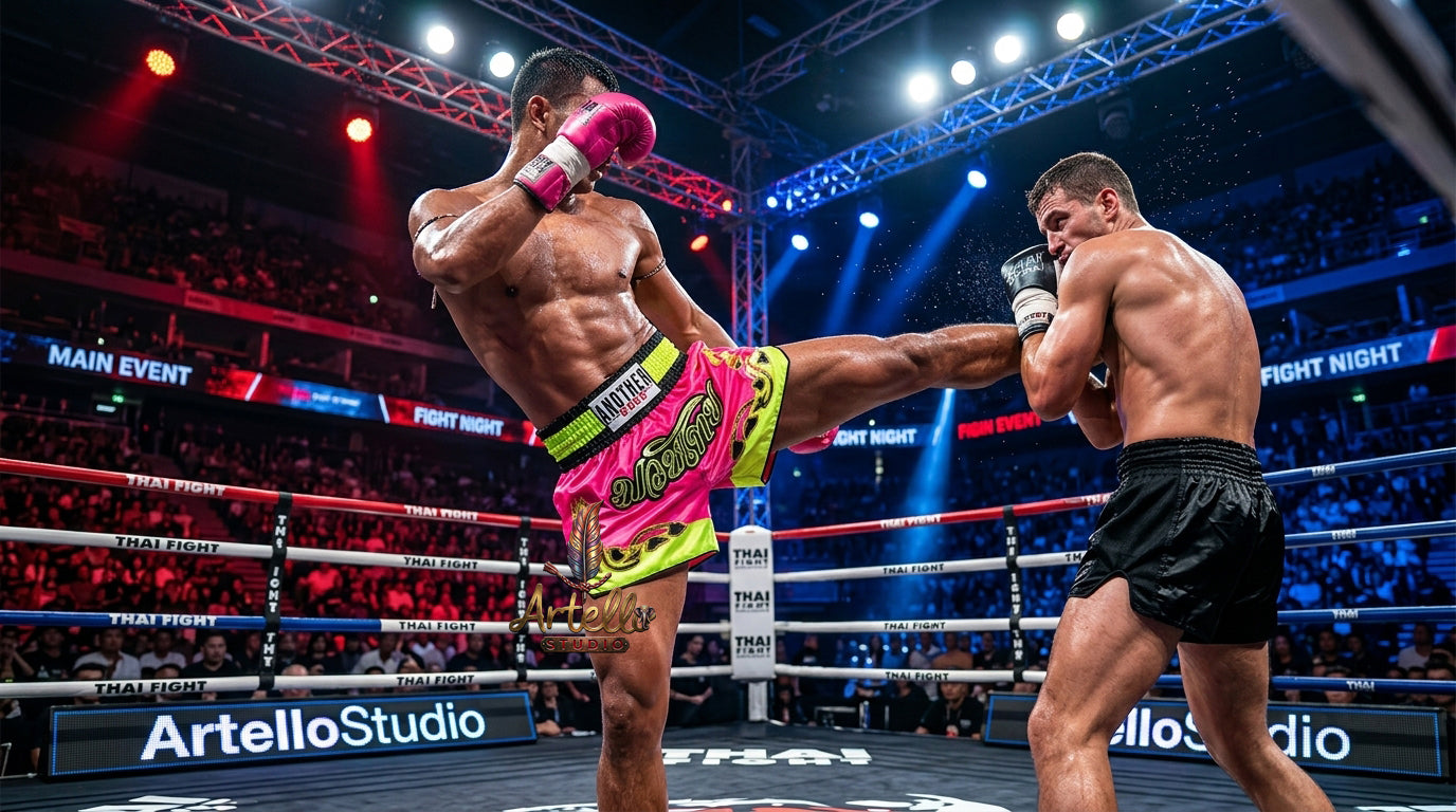 🥊 Muay Thai Shorts Kickboxing MMA Fight Shorts for Men Women Kids – Thai Boxing Training Gear, Breathable Quick Dry Martial Arts Combat Shorts