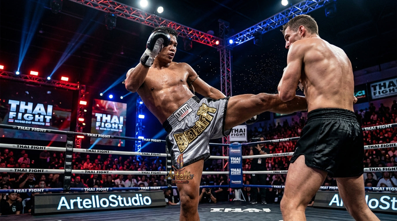 🥊 Muay Thai Shorts Kickboxing MMA Fight Shorts for Men Women Kids – Thai Boxing Training Gear, Breathable Quick Dry Martial Arts Combat Shorts