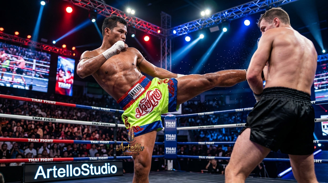 🥊 Muay Thai Shorts Kickboxing MMA Fight Shorts for Men Women Kids – Thai Boxing Training Gear, Breathable Quick Dry Martial Arts Combat Shorts