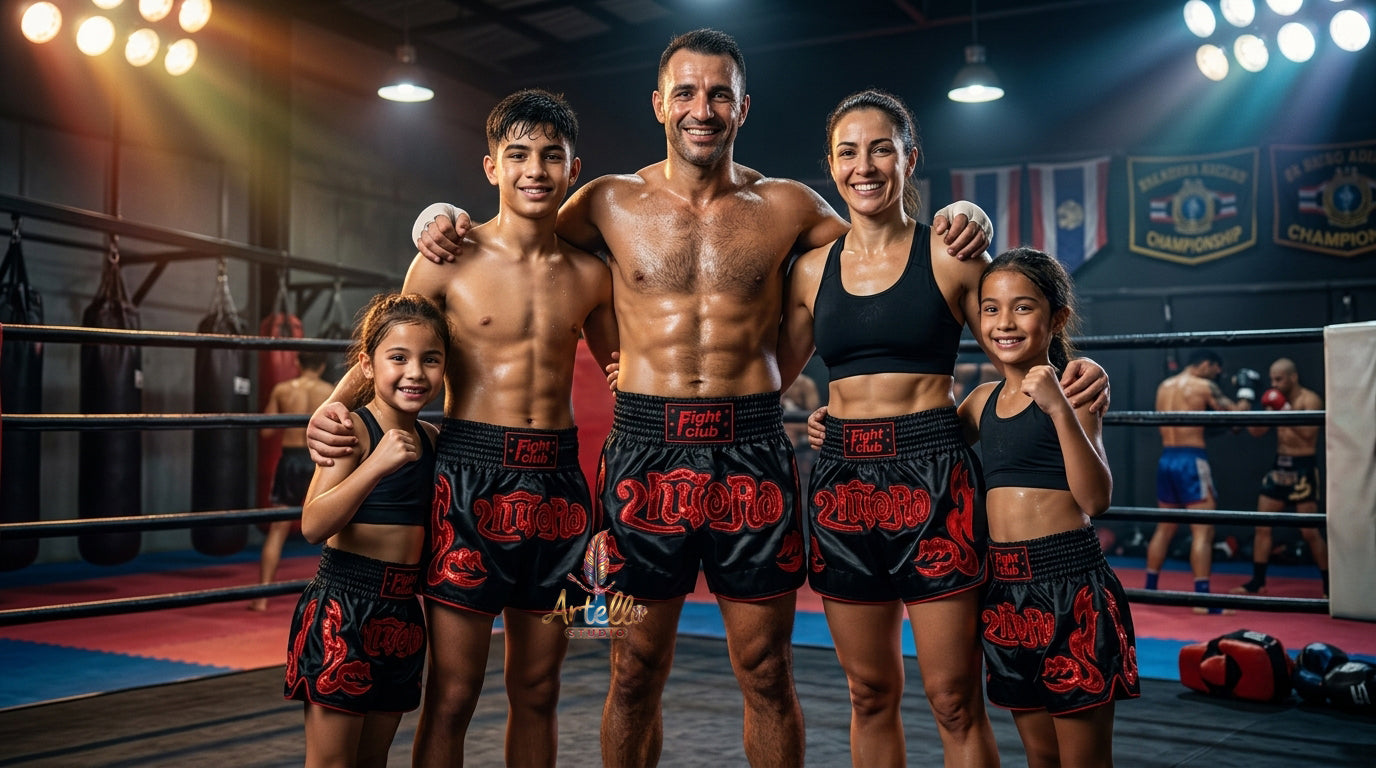 🥊 Muay Thai Shorts Kickboxing MMA Fight Shorts for Men Women Kids – Thai Boxing Training Gear, Breathable Quick Dry Martial Arts Combat Shorts