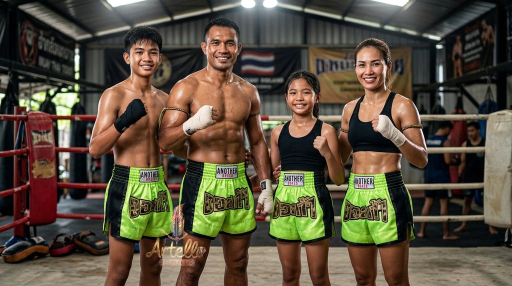 🥊 Muay Thai Shorts Kickboxing MMA Fight Shorts for Men Women Kids – Thai Boxing Training Gear, Breathable Quick Dry Martial Arts Combat Shorts