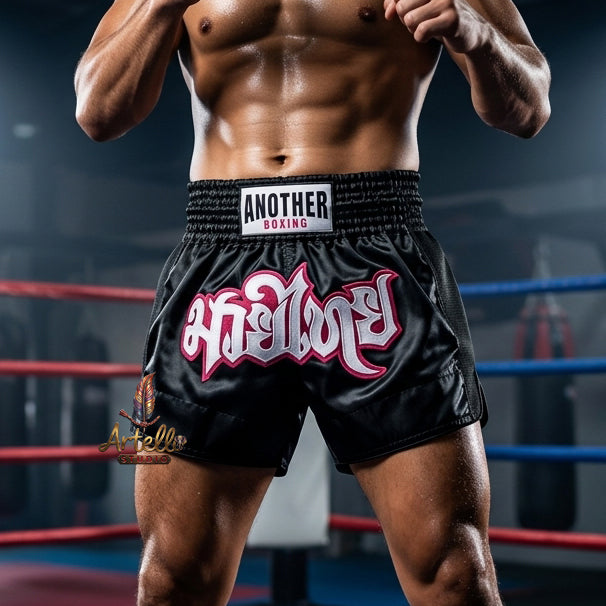 🥊 Muay Thai Shorts Kickboxing MMA Fight Shorts for Men Women Kids – Thai Boxing Training Gear, Breathable Quick Dry Martial Arts Combat Shorts
