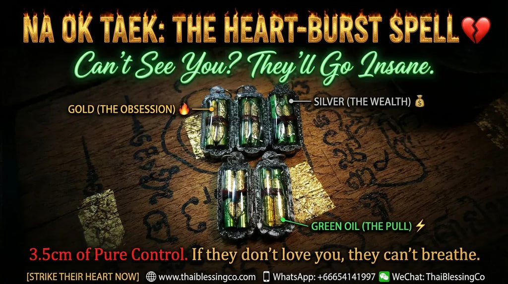 💔 NA OK TAEK: THE HEART-BURST SPELL ✨ SoulSync Duo: The Harmonic Attraction & Prosperity Essence (Limited 2018 "Emerald Connection" Edition by Luang Ta Ruam)