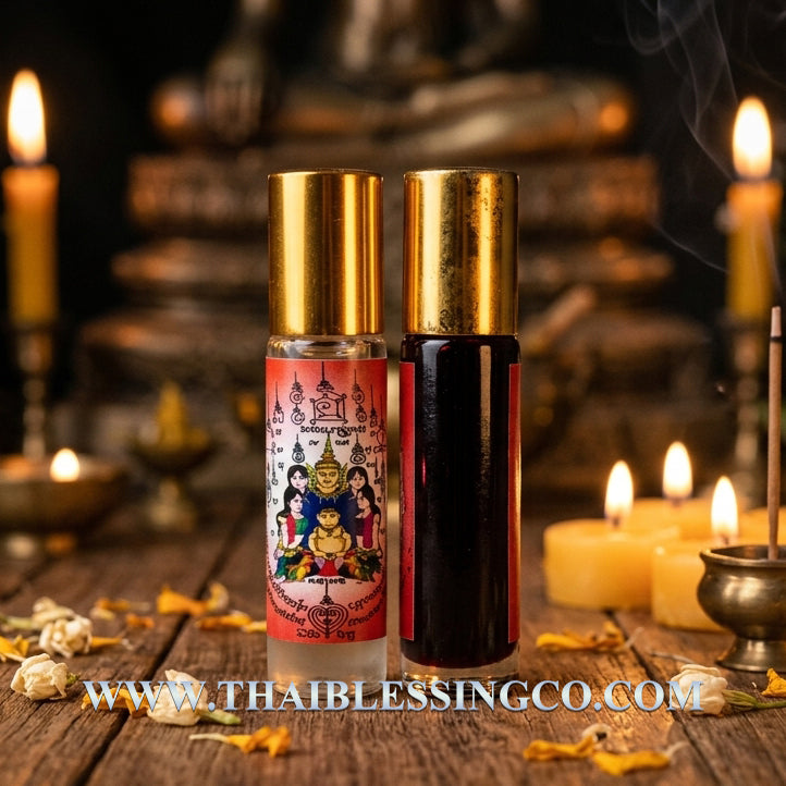 🍯 Nang Lom "The Enchantress Circle" Oil: The Sovereign Essence of Irresistible Fascination by Luang Pu Kampeng
