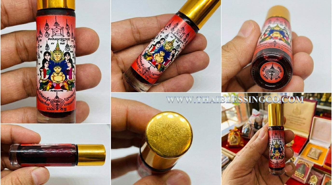 🍯 Nang Lom "The Enchantress Circle" Oil: The Sovereign Essence of Irresistible Fascination by Luang Pu Kampeng
