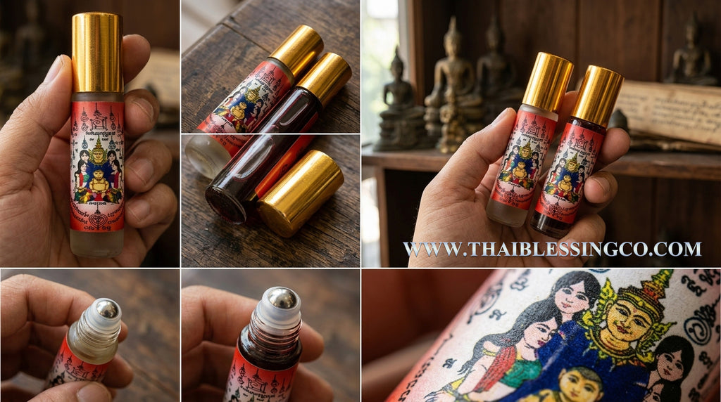 🍯 Nang Lom "The Enchantress Circle" Oil: The Sovereign Essence of Irresistible Fascination by Luang Pu Kampeng