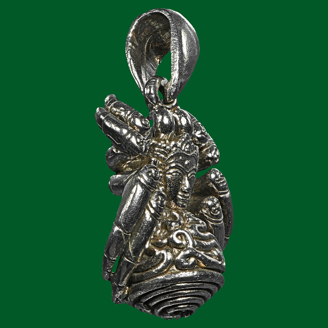 🪬Narai Eight-Armed “Silver Web of Wealth” Spider Talisman – Guru Coin Silver Alloy by Tu Chao Pu Wha Lhing Wirathayo