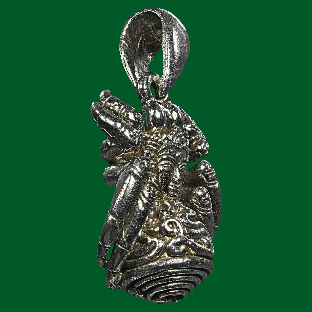 🪬Narai Eight-Armed “Silver Web of Wealth” Spider Talisman – Guru Coin Silver Alloy by Tu Chao Pu Wha Lhing Wirathayo