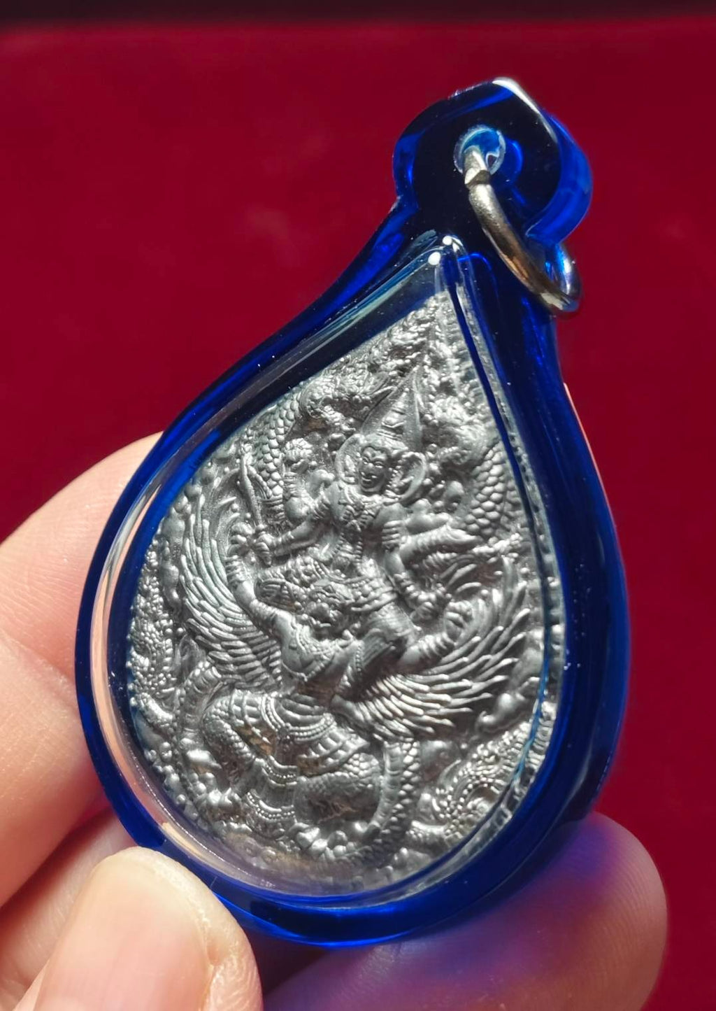 🌟 Secure the Powerful Narai Mounted on Garuda Amulet by Luang Pu Simphalee – Pewter Blessed Talisman for Luck, Protection & Career Advancement