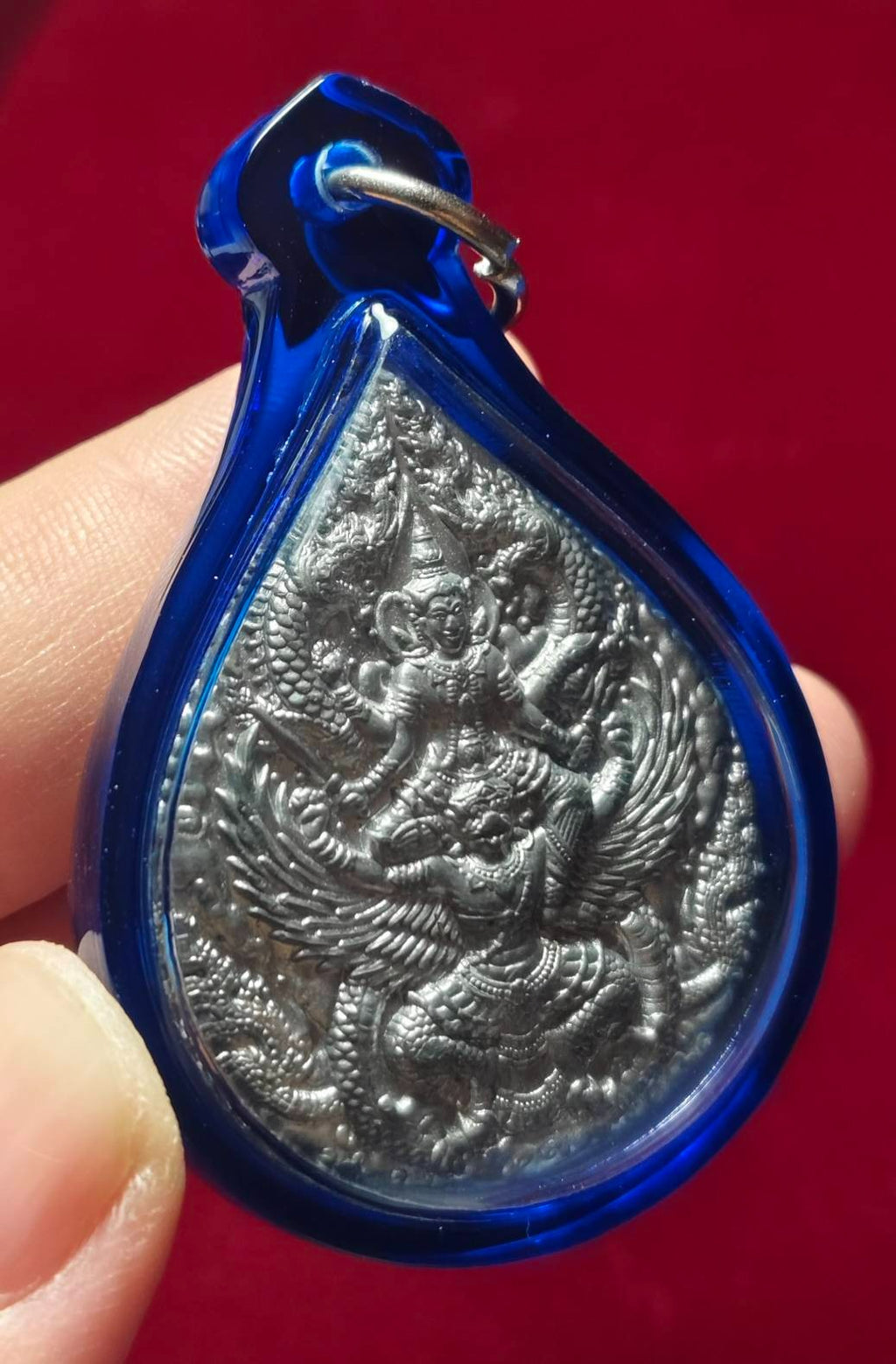 🌟 Secure the Powerful Narai Mounted on Garuda Amulet by Luang Pu Simphalee – Pewter Blessed Talisman for Luck, Protection & Career Advancement