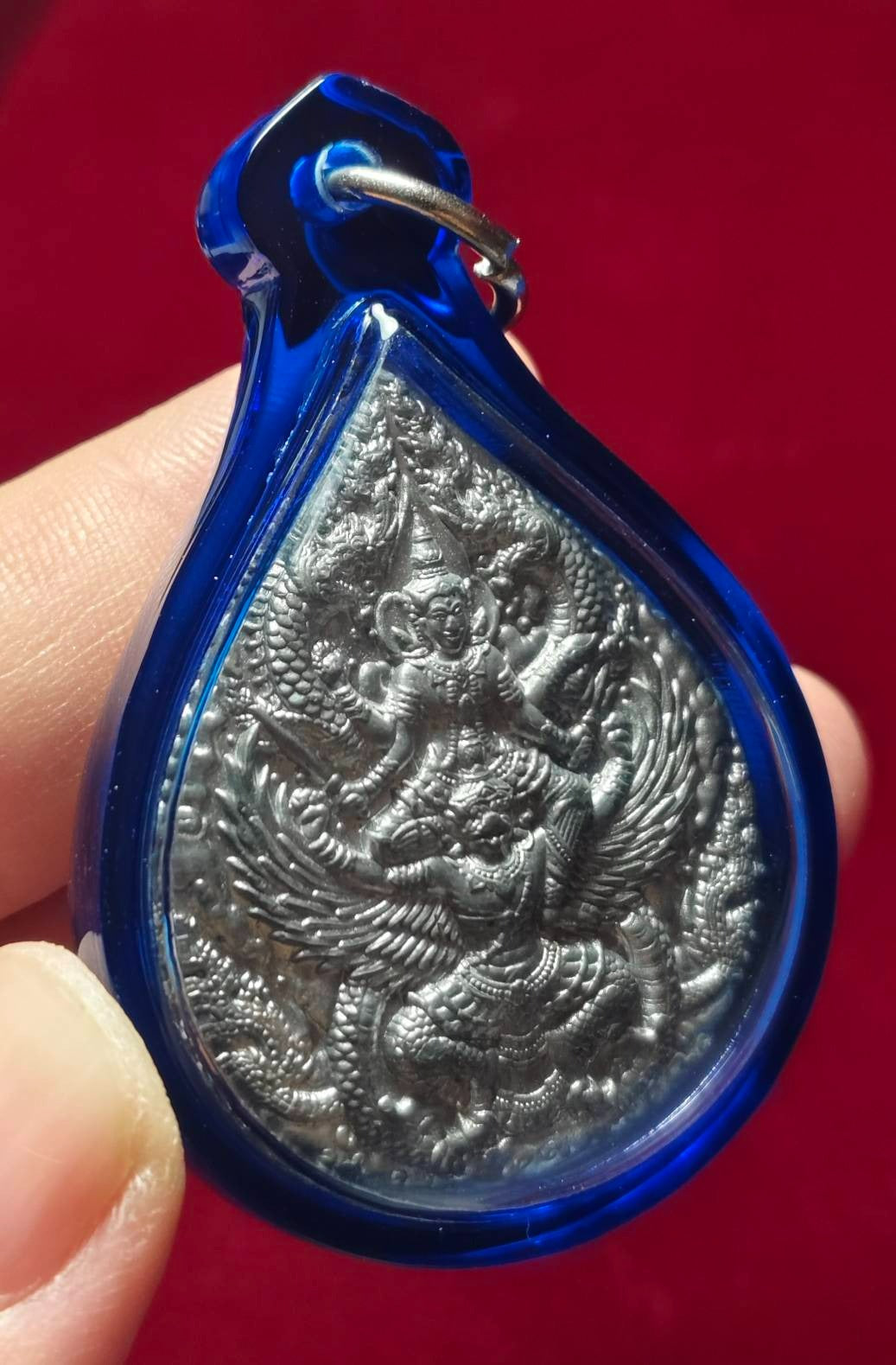 🌟 Secure the Powerful Narai Mounted on Garuda Amulet by Luang Pu Simphalee – Pewter Blessed Talisman for Luck, Protection & Career Advancement