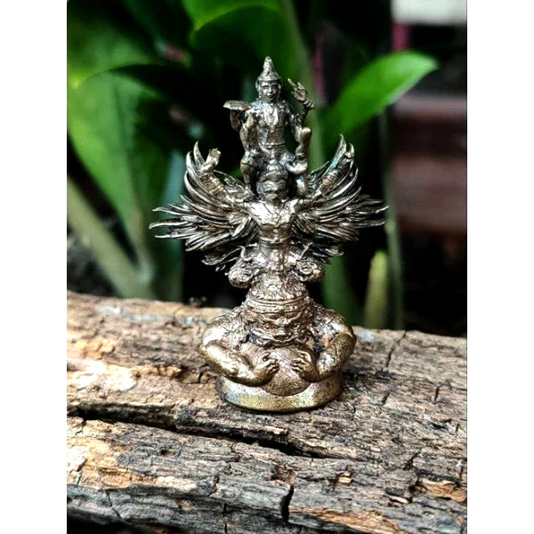 🛕 “Narayana on Garuda over Rahu” – Triple‑Power Thai Protection & Life‑Path Clearing Amulet by Luang Pho Nikom (Wat Traiphum Satchatham, Maha Sarakham, Thailand)