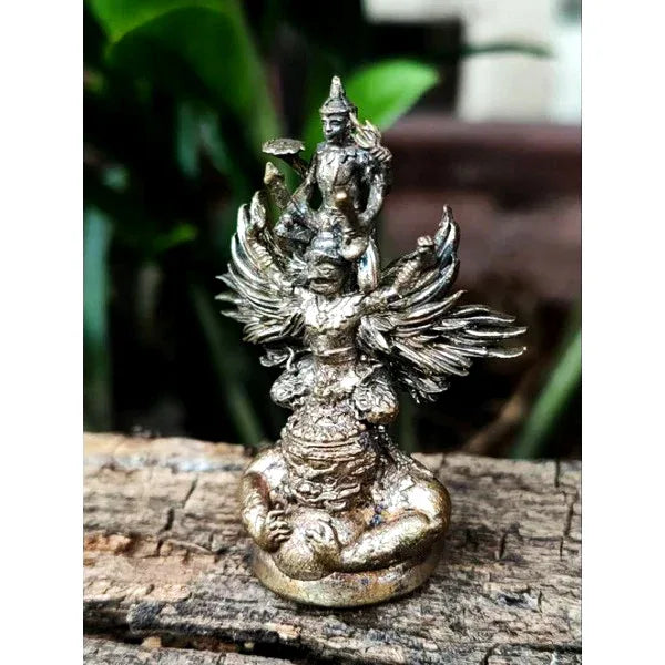 🛕 “Narayana on Garuda over Rahu” – Triple‑Power Thai Protection & Life‑Path Clearing Amulet by Luang Pho Nikom (Wat Traiphum Satchatham, Maha Sarakham, Thailand)