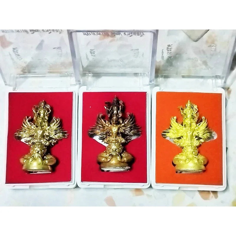 🛕 “Narayana on Garuda over Rahu” – Triple‑Power Thai Protection & Life‑Path Clearing Amulet by Luang Pho Nikom (Wat Traiphum Satchatham, Maha Sarakham, Thailand)