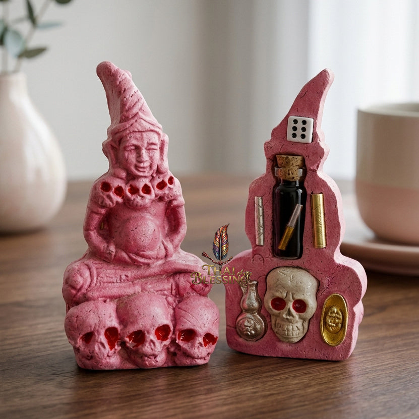 🔥 Ngang Pattamang Lokee "Maha Kamnerd": The Primordial Sovereign of Desire – Luang Pu Thongwan – Wat Ban Pak Dome (2567) – The Ultimate Alchemical Engine for Primal Attraction & Infinite Wealth! สีชมพู