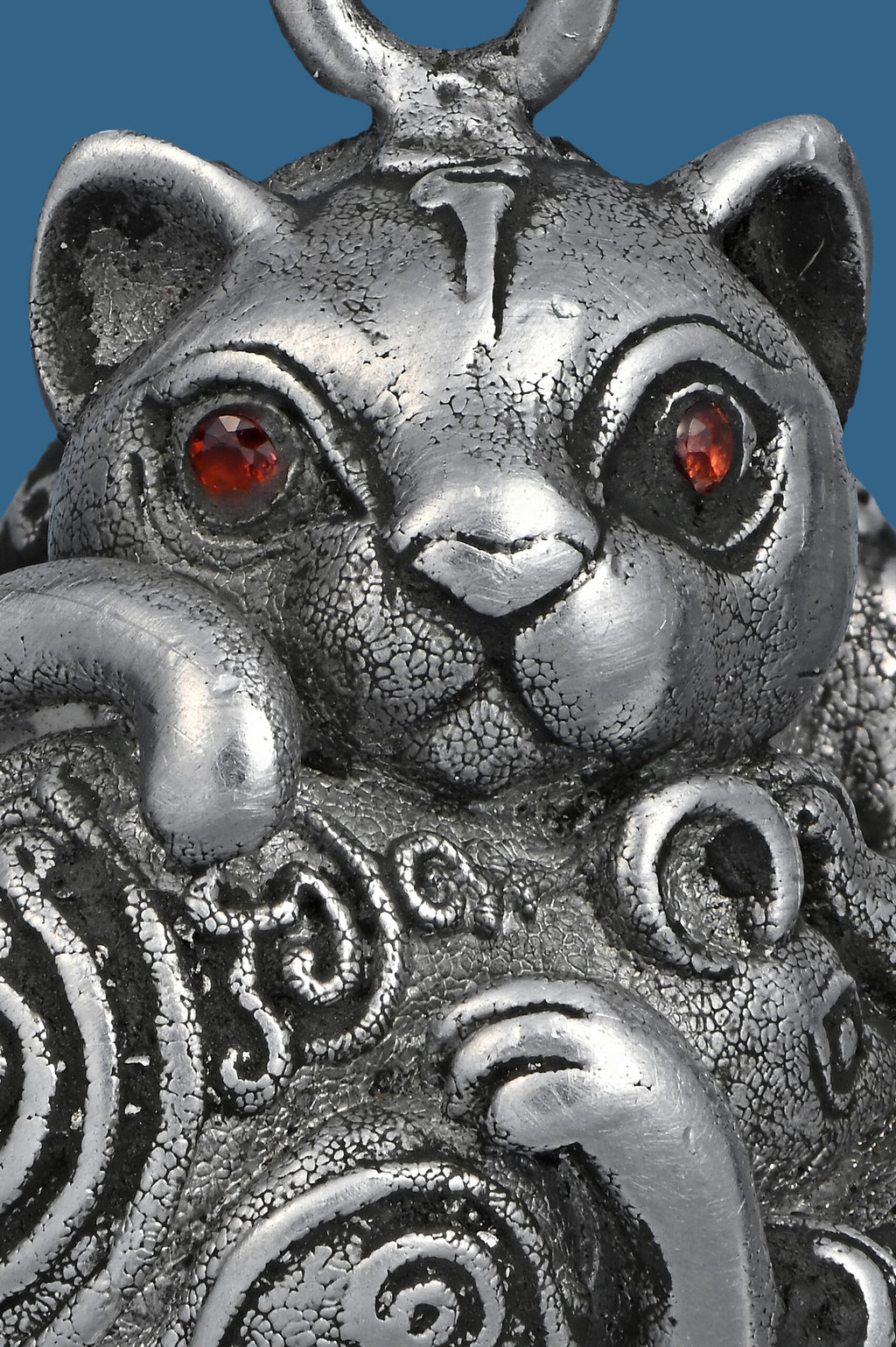 ✨ Nhu Dood Nom Maew Airplane Wing Metal Amulet with Red Gem – Kruba Sia, Wat Wang Takian Thong