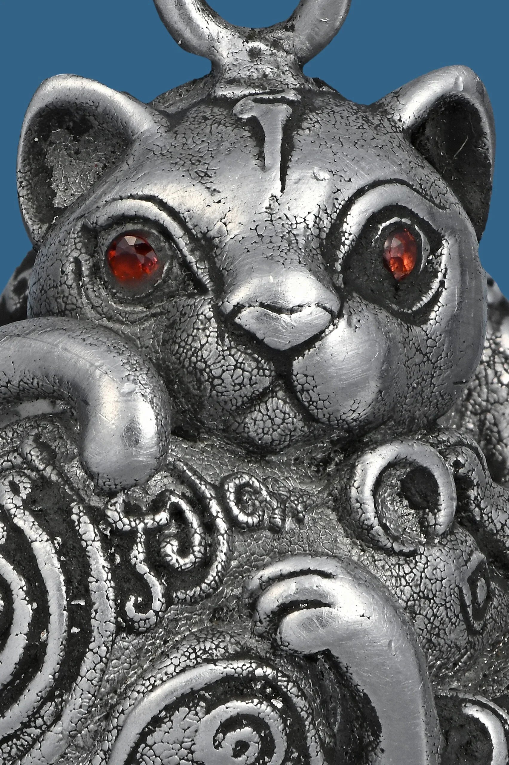 ✨ Nhu Dood Nom Maew Airplane Wing Metal Amulet with Red Gem – Kruba Sia, Wat Wang Takian Thong