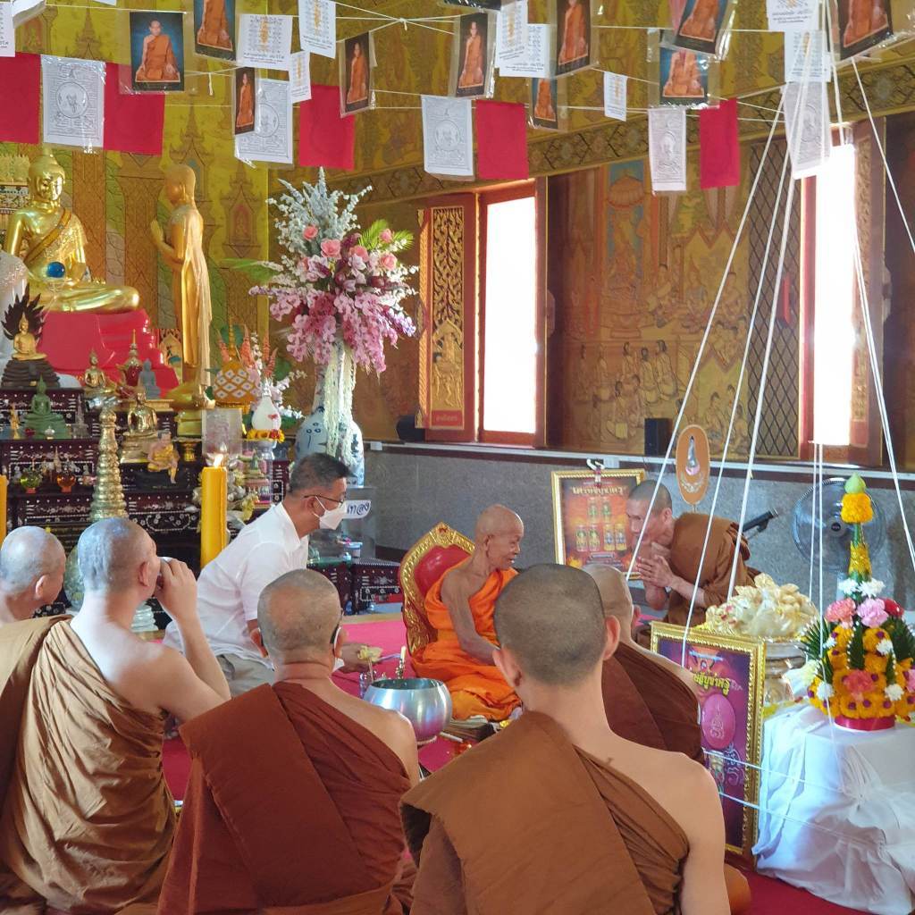Orange-Enamel Gold-Plated Twin-Faced Wessuwan Takrud – Setthi Bucha Kru Edition (Blessed by Luang Phor Prong, Serial-Coded) - Thai Blessing Co