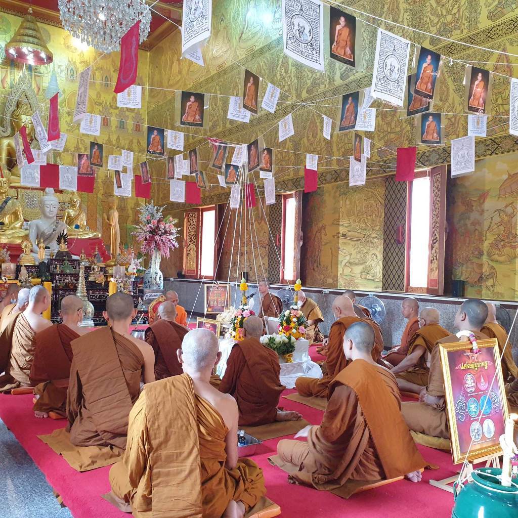 Orange-Enamel Gold-Plated Twin-Faced Wessuwan Takrud – Setthi Bucha Kru Edition (Blessed by Luang Phor Prong, Serial-Coded) - Thai Blessing Co