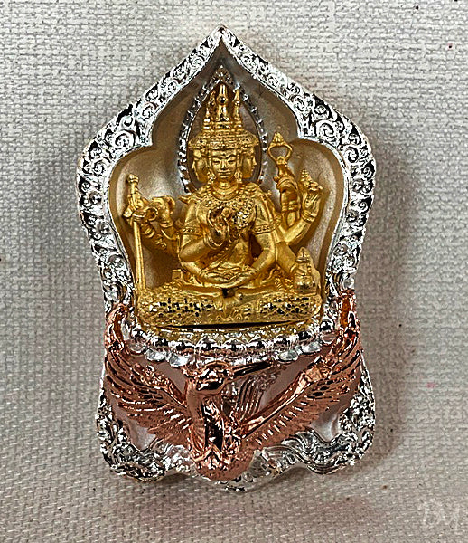 ✨ Supreme Siam Brahma Deity Medallion – Four‑Faced Blessings, Wisdom & Prosperity Amulet by Luang Pu Khampheng, Makha Ngam Hermitage, Kamphaeng Phet