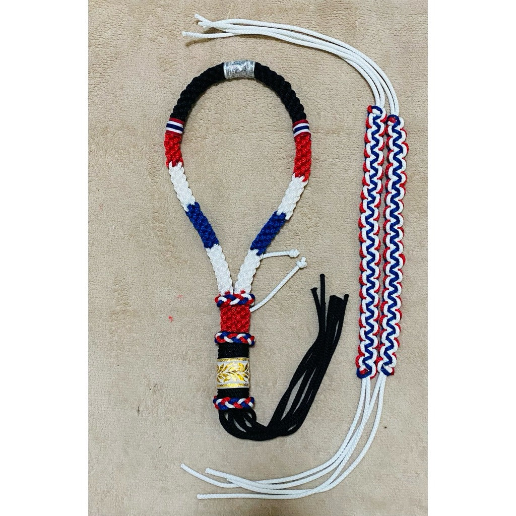 🥊 Supreme Warrior Spirit: Authentic Handmade Muay Thai Mongkhon & Dual Prajiad Sacred Set (Ancient Protection & Victory Blessing)