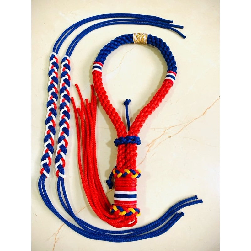 🥊 Supreme Warrior Spirit: Authentic Handmade Muay Thai Mongkhon & Dual Prajiad Sacred Set (Ancient Protection & Victory Blessing)