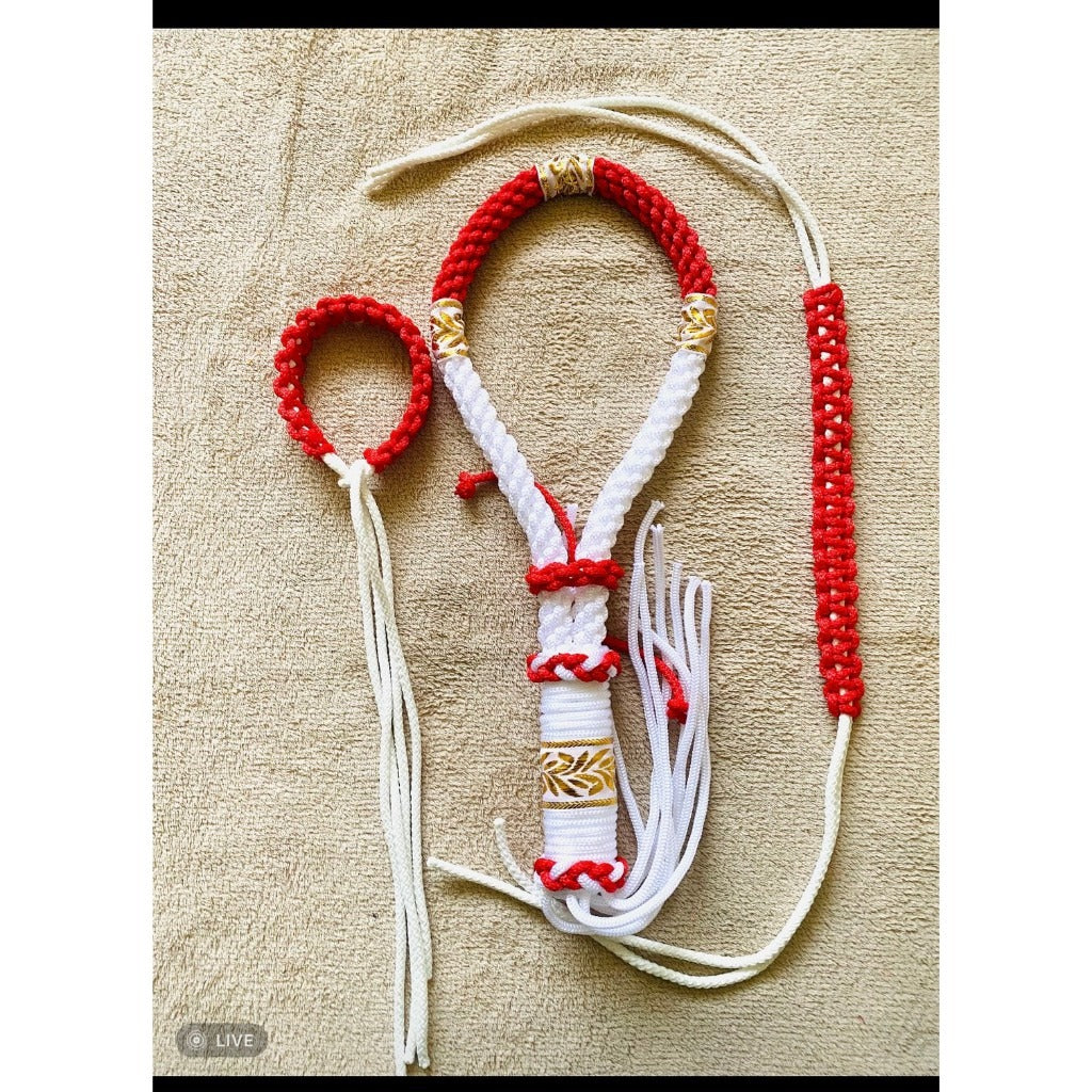 🥊 Supreme Warrior Spirit: Authentic Handmade Muay Thai Mongkhon & Dual Prajiad Sacred Set (Ancient Protection & Victory Blessing)