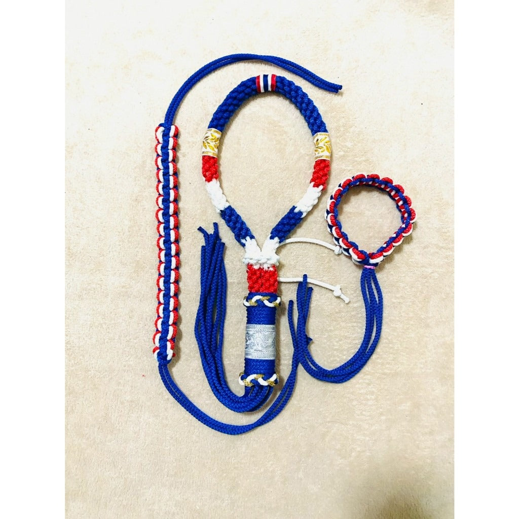 🥊 Supreme Warrior Spirit: Authentic Handmade Muay Thai Mongkhon & Dual Prajiad Sacred Set (Ancient Protection & Victory Blessing)