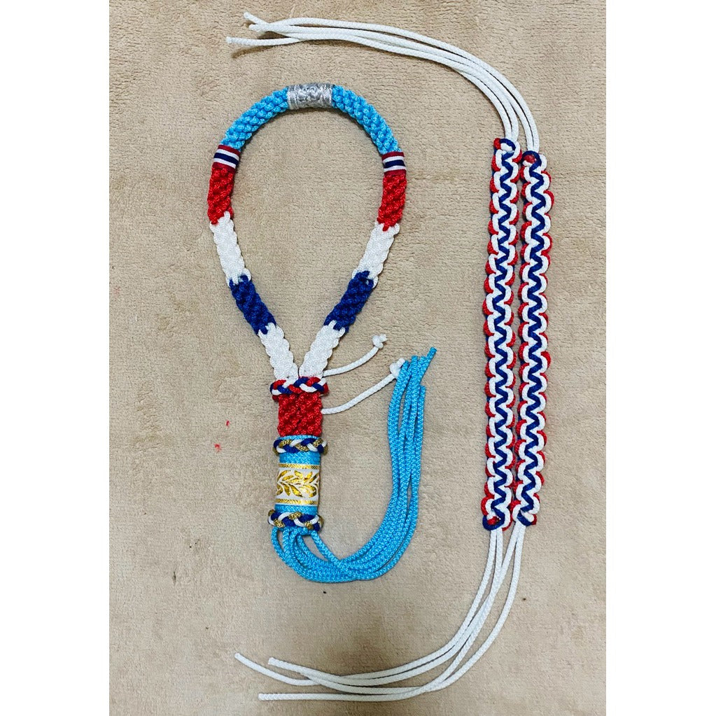 🥊 Supreme Warrior Spirit: Authentic Handmade Muay Thai Mongkhon & Dual Prajiad Sacred Set (Ancient Protection & Victory Blessing)