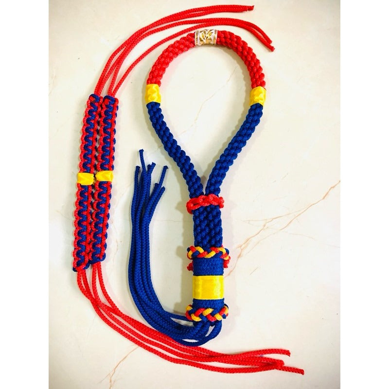 🥊 Supreme Warrior Spirit: Authentic Handmade Muay Thai Mongkhon & Dual Prajiad Sacred Set (Ancient Protection & Victory Blessing)