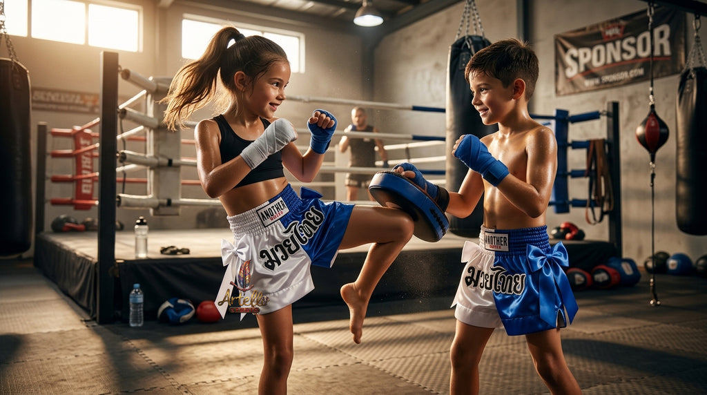 🥊 Muay Thai Shorts Kickboxing MMA Fight Shorts for Men Women Kids – Thai Boxing Training Gear, Breathable Quick Dry Martial Arts Combat Shorts