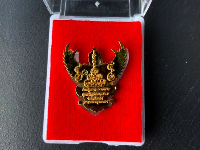 🦅 Phaya Krut (Garuda) "Royal Kathin 64": Gold-Plated (Kalai Thong) Edition – Luang Phor Wara, Wat Pho Thong – King of Wealth & Power Amulet