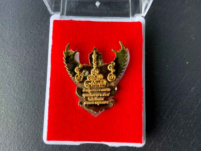 🦅 Phaya Krut (Garuda) "Royal Kathin 64": Gold-Plated (Kalai Thong) Edition – Luang Phor Wara, Wat Pho Thong – King of Wealth & Power Amulet