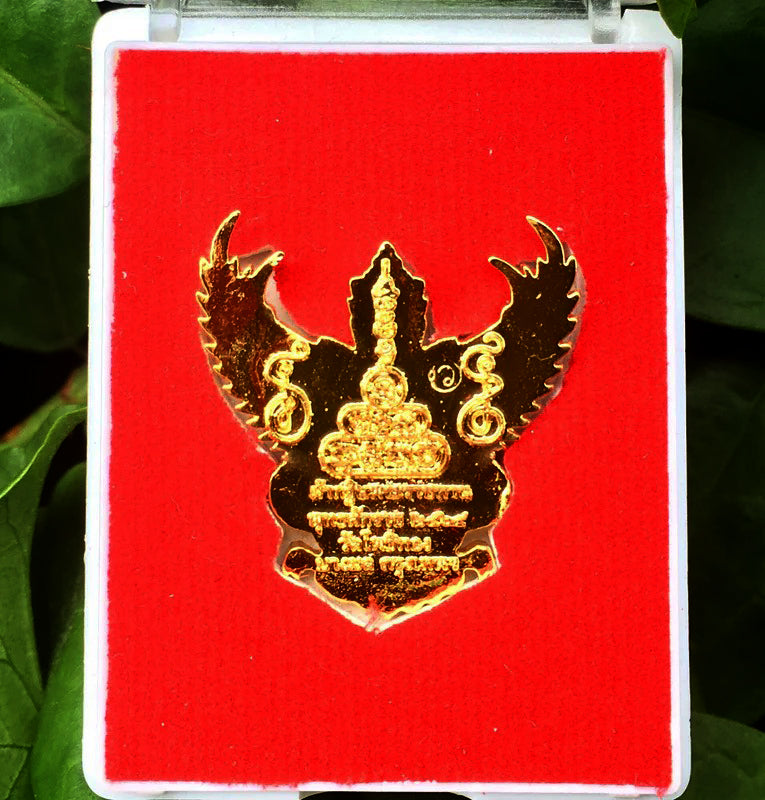 🦅 Phaya Krut (Garuda) "Royal Kathin 64": Gold-Plated (Kalai Thong) Edition – Luang Phor Wara, Wat Pho Thong – King of Wealth & Power Amulet