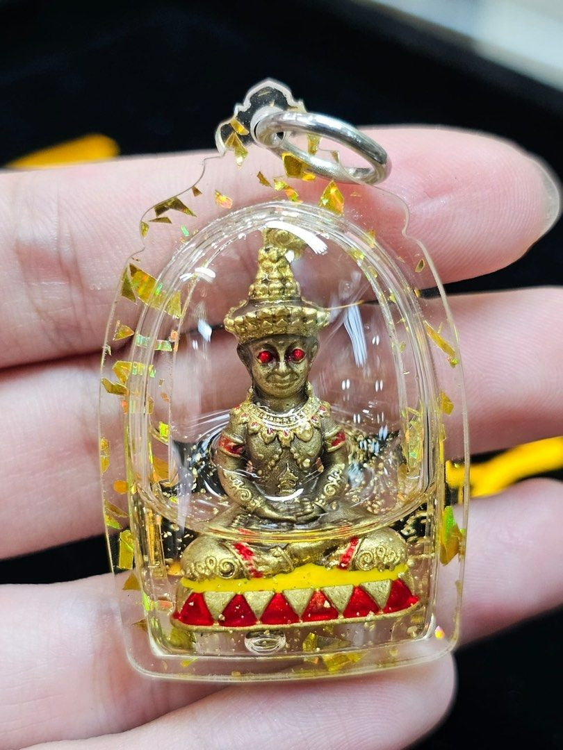 👹 Phaya Ngang "Sap Saneha" (Wealth & Charm) - Maha Chanuan Metal Encased in Kru Prai Oil: Luang Phor Mian, Wat Ban Chaniang – Ancient Khmer Sorcery for Love & Riches