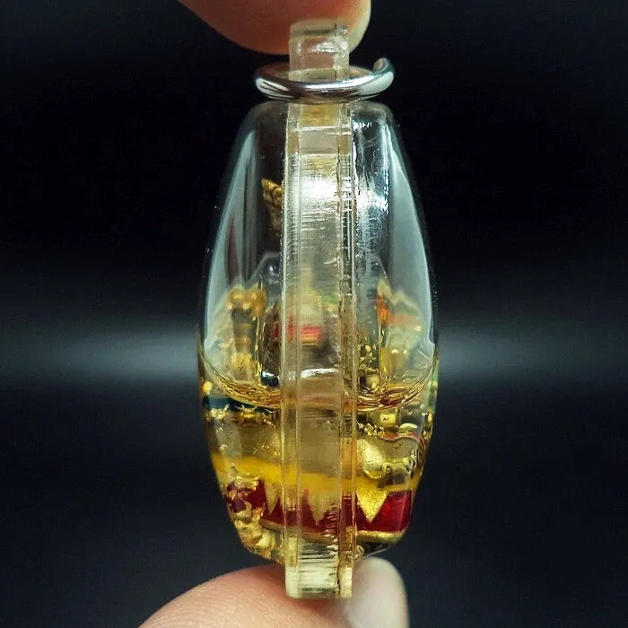 👹 Phaya Ngang "Sap Saneha" (Wealth & Charm): Nam Man Kru Prai Oil Edition – Luang Phor Mian, Wat Ban Chaniang – Ancient Khmer Sorcery Amulet