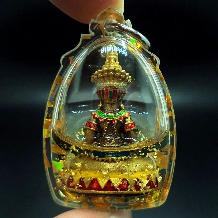 👹 Phaya Ngang "Sap Saneha" (Wealth & Charm): Nam Man Kru Prai Oil Edition – Luang Phor Mian, Wat Ban Chaniang – Ancient Khmer Sorcery Amulet