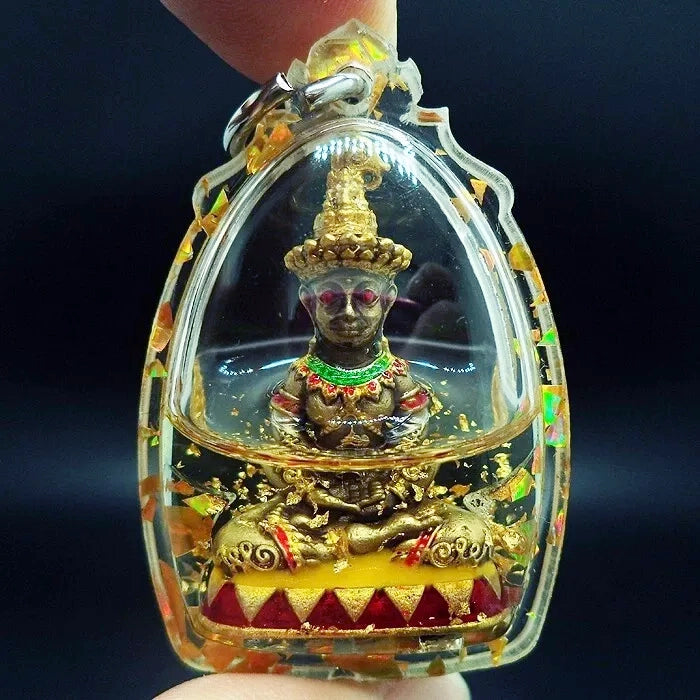 👹 Phaya Ngang "Sap Saneha" (Wealth & Charm): Nam Man Kru Prai Oil Edition – Luang Phor Mian, Wat Ban Chaniang – Ancient Khmer Sorcery Amulet