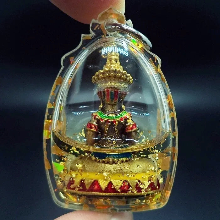 👹 Phaya Ngang "Sap Saneha" (Wealth & Charm): Nam Man Kru Prai Oil Edition – Luang Phor Mian, Wat Ban Chaniang – Ancient Khmer Sorcery Amulet
