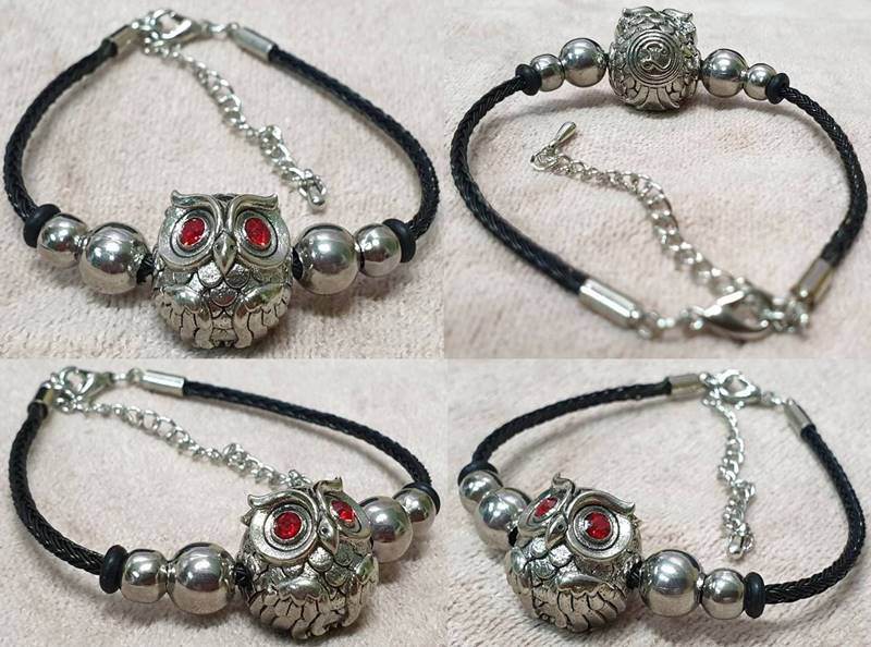 Phaya Thued Thue Bracelet - Ultra Lucky Fortune Owl by Kruba Tao from Wat Ban Lao, Chiang Mai
